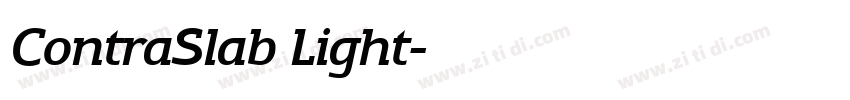 ContraSlab Light字体转换